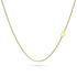 Bold Alphabet Letter Initial Charm Necklace in Gold Tone